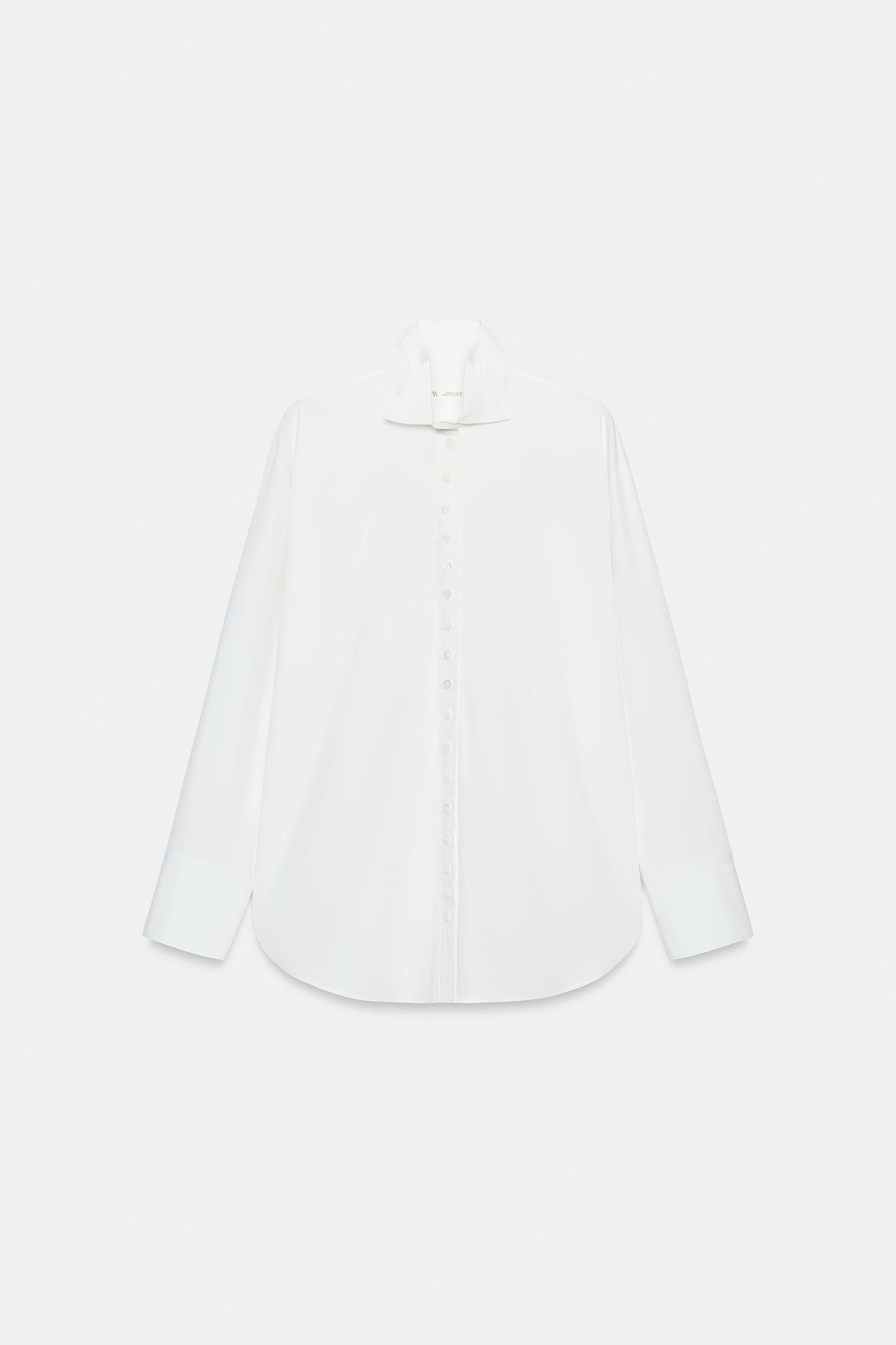 ZW COLLECTION POPLIN SHIRT WITH BUTTONS